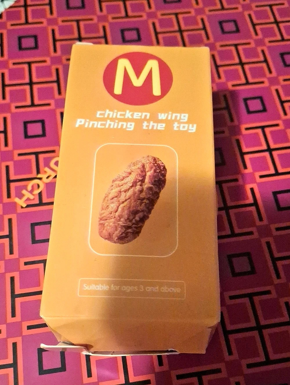 M Chicken Wing Pinching the Toy Dog Toy NWT Orange